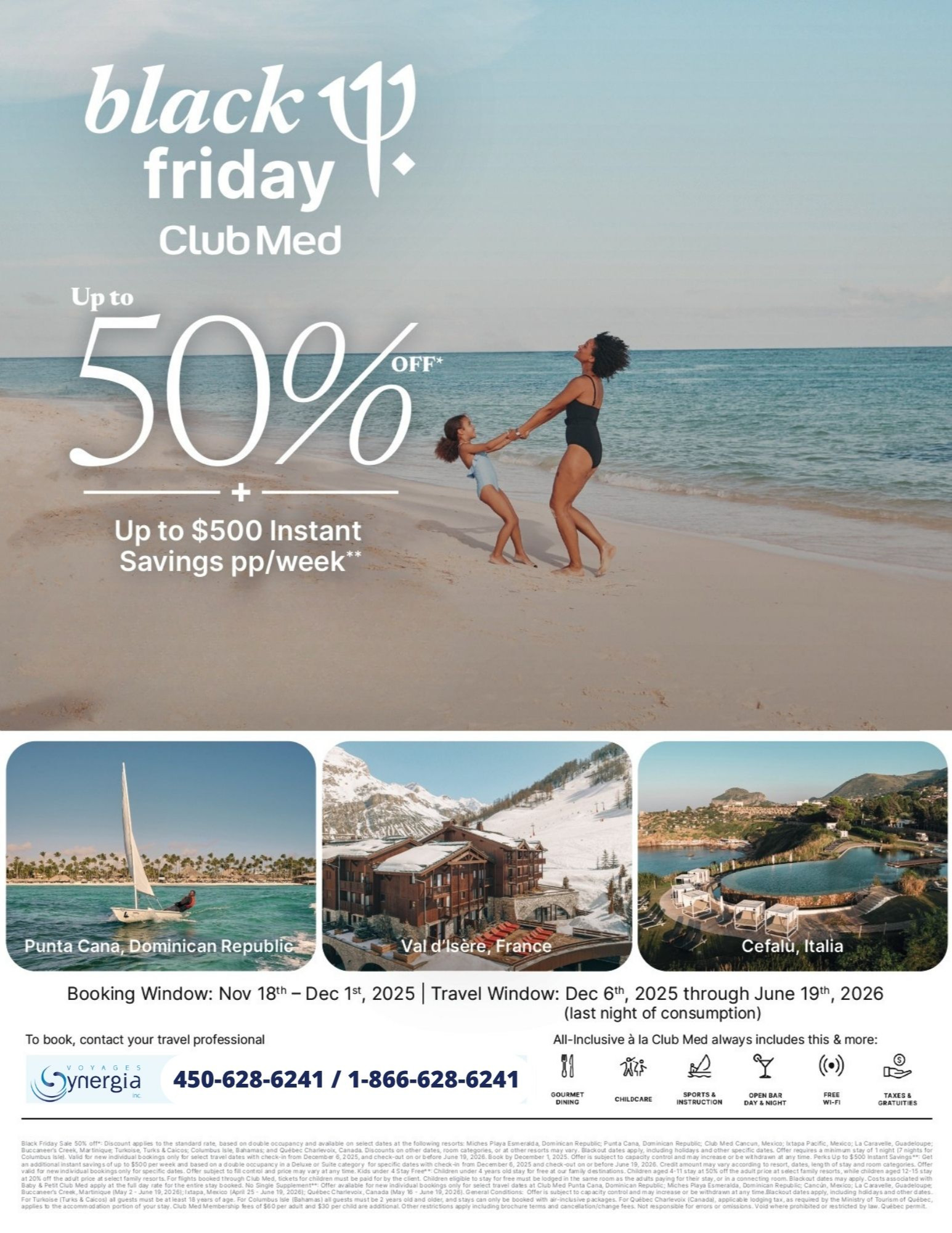 Club Med Promotions Black Friday 50% off with Aqua Terra Travel CLUB MED PROMOTION Flyer SECTION-0 EN
