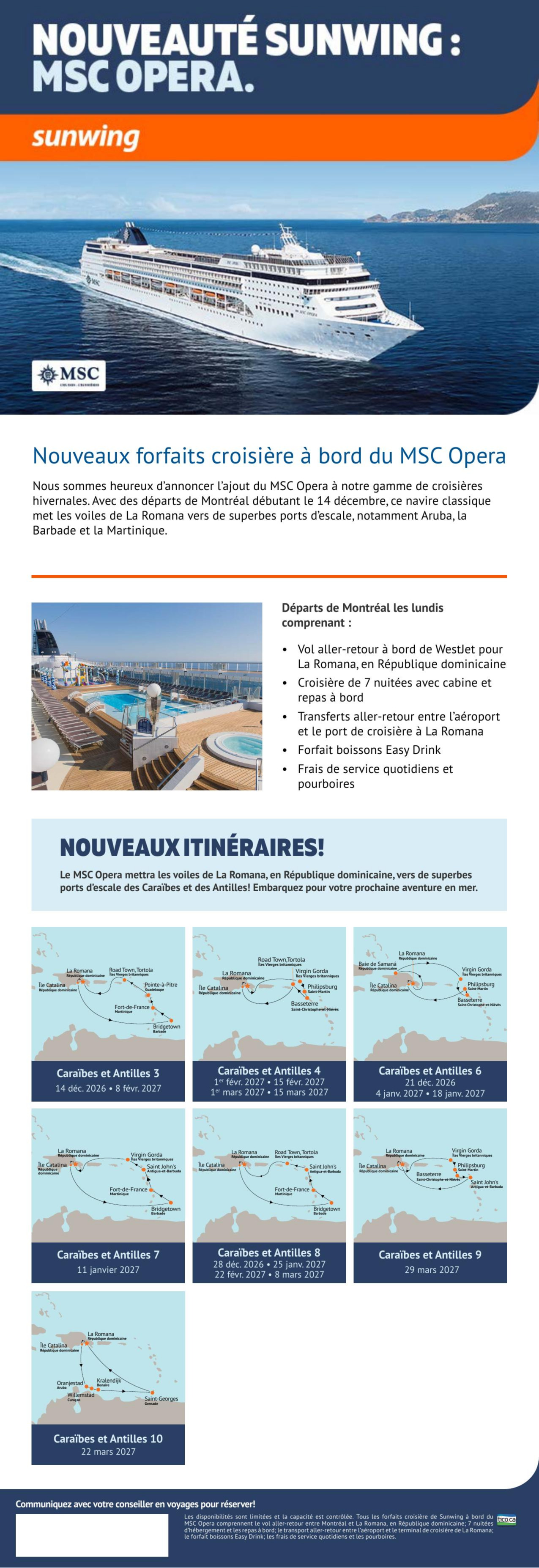 Nouveauté Sunwing : MSC Opera avec Voyages AquaTerra Hautes-Laurentides Nouveauté Sunwing : MSC Opera avec Voyages AquaTerra Hautes-Laurentides